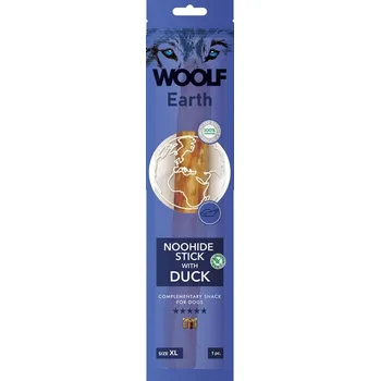 Volný čas WOOLF Snack WOOLF Earth poch. NooHide XL Stick with Duck 85g