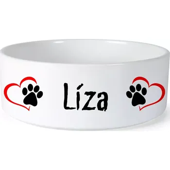 Miska pro psa Miska pro psa se jménem Líza (Keramická miska na krmivo pro psy)