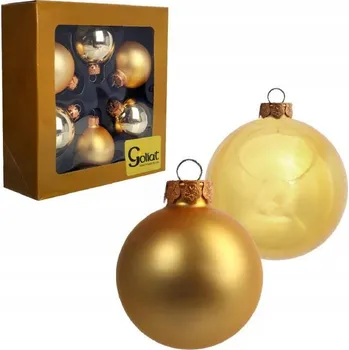 Obraz Sada 6 skleněných baněk zlatá barva, dekorace