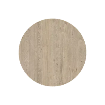 Jednací stůl Saténový přímořský dub, průměr 90 cm, tloušťka 18 mm