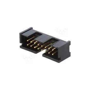 Elektronická součástka Socket IDC male PIN 16 straight THT gold-plated 2.54mm black