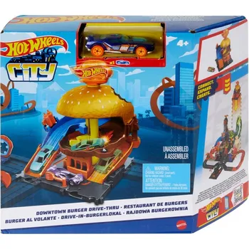 autodráha Hot Wheels City Downtown Burger Drive