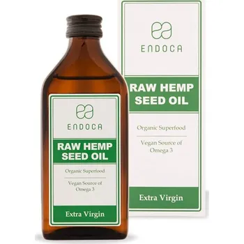 Přisada na vaření a pečení Raw BIO konopný olej Extra Virgin od společnosti Endoca.
