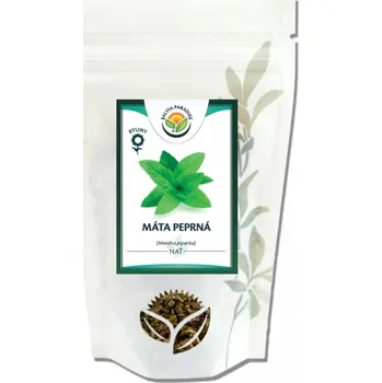 Přírodní produkt Máta peprná je bylina dosahující výšky až jednoho metru, známá pro svoji silnou aromatickou vůni.