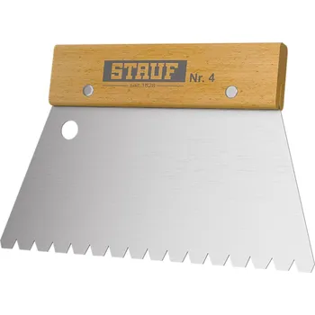 Průmyslové lepidlo Stauf Nr. 4 zubová stěrka pro lepení třívrstvého dřeva, parket a masivního dřeva