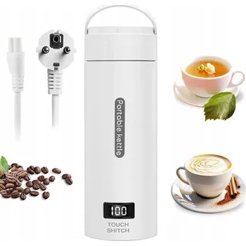 Rychlovarná konvice MINI CESTOVNÍ VARNÁ KONVICE TERMOSKA ELEKTRICKÁ TERMO HRNEK 500ml 300W