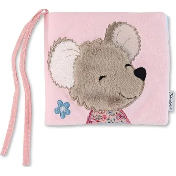 Hračka pro nejmenší STERNTALER Hrací knížka zavazovací Myška Mabel růžová