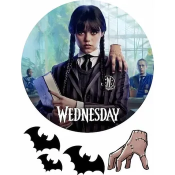 Jedlá dekorace na dort Wednesday č.4 jedlý papír