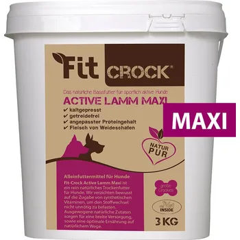 Krmivo pro psa cdVet Fit-Crock Active Jehněčí - granule lisované za studena Balení: 3 kg - MAXI