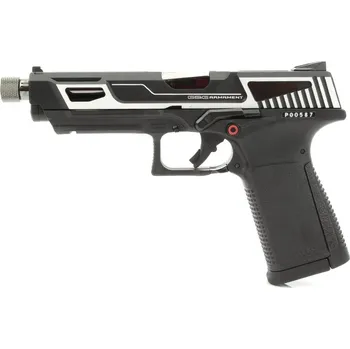Airsoftová zbraň G&G Airsoftová pistole GTP9 MS, plyn blowback (GBB) CNC závěr - stříbrná