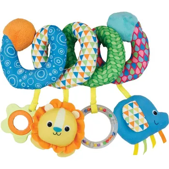 Winfun Plyšová spirála s chrastítkem a kousátkem - tyrkysová