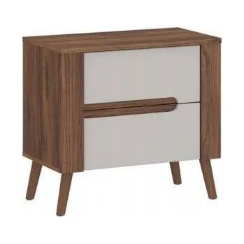 Noční stolek Noční stolek se zásuvkami Amarillo AMAK02 Ořech Żuławski/Moonlight Classic