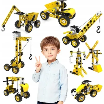 ostatní stavebnice STAVEBNICE pro kroucení 100 ks. Sada Malý kutil 8v1