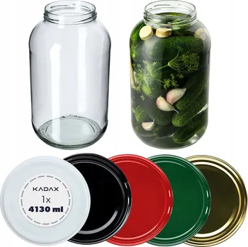 Sklenice Skleněná zavařovací sklenice Kadax Anna K4993 průhledný 4130 ml s víčkem