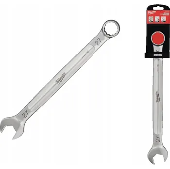 Klíč KLÍČ PLOCHÝ-OČKOVÝ MAX BITE 27MM METRICKÝ CHROMOVANÝ MILWAUKEE