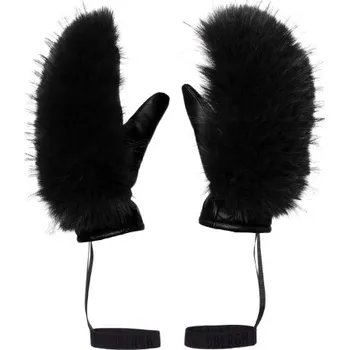 Rukavice Dámské rukavice Goldbergh HILL FAUX FUR - černá 6,5