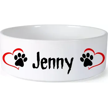Miska pro psa Miska pro psa se jménem Jenny (Keramická miska na krmivo pro psy)