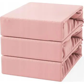 Prostěradlo Prostěradlo Bavlněné s Gumou 180x200 Růžové Pudrové