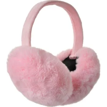 Čepice Růžové plyšové klapky na uši Liora – univerzální velikost