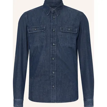 Pánské oblečení Boss Pánská Džínová Košile Straight Fit, tmavě modrá, 46