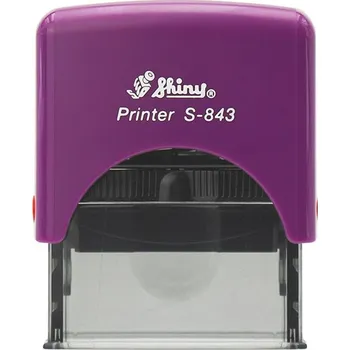 Razítko Shiny Razítko S-843 New Printer line fialová, rozměr 47x18mm