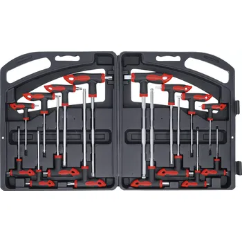 Klíč Zástrčné klíče s T-rukojetí Kraftmann inbus 2÷10 mm a T-profil T10÷T50 BGS100090 Sada 16 dílů (BGS 100090 Zástrčné klíče s T-rukojetí Kraftmann inbus a T-profil. Sada 16 dílů)