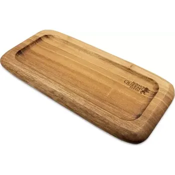 Přírodní dřevěný tácek RQS z australského černého dřeva s povrchovou úpravou z jedlého rostlinného oleje. Elegantní, praktická a bezpečná pro vaše bylinky.