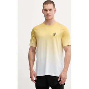 Pánská móda Běžecké tričko Compressport Performance ATSM492 žlutá 11X, vel. S