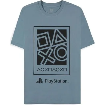 Difuzed Tričko PlayStation - Icons Blue 2XL Modrá