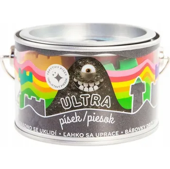 kinetický písek Ultra písek s glitry 200g - černý