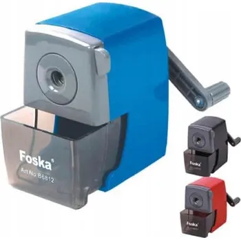 Ořezávátko Ořezávátko ruční, jednoduché, s nádobkou BIUROPOL_PL černé, červené, modré, odstíny šedé a stříbrná, vícebarevné