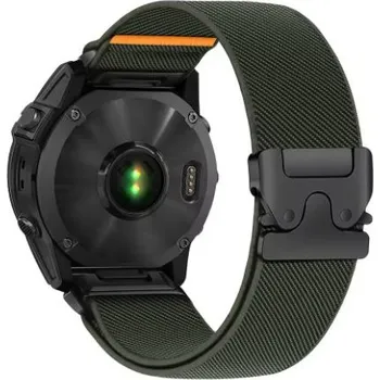 Ostatní příslušenství k chytrým hodinkám eses Nylonový elastický řemínek pro Garmin - Zelený, QuickFit 26 mm