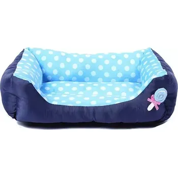 Pelíšek pro psa TopTechnology Domácí pelíšek pro malé a střední psy s motivem zvířat, L (modrý)