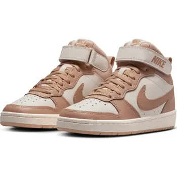 Dívčí tenisky Nike Court Borough MID volnočasové boty - 0 - bílá | béžová - 39