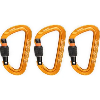 karabina Karabina 3 kusy MAMMUT Sender Screwgate 3-Pack Carabiners Gold