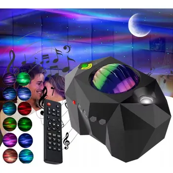 Noční světlo PROJEKTOR NOČNÍ OBLOHY PROJEKTOR OBLOHY NOČNÍ LAMPA LED REPRODUKTOR BLUETOOTH + DÁLKOVÉ OVLÁDÁNÍ