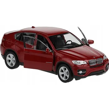 autíčko BMW X6 WELLY KOVOVÝ MODEL 1:34-39 BURGUNDOVÁ