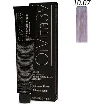 Barva na vlasy OiVita39 Hair Color Cream with Ammonia 10.07 - Profesionální krémová barva na vlasy s amoniakem 100 ml