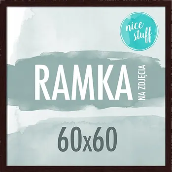 Obraz RÁMEČEK NA FOTOGRAFIE 60x60 RÁMEČKY NA FOTOGRAFII ČTVERCOVÝ TMAVĚ HNĚDÝ WENGE