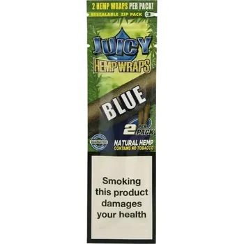 Cukrovinka Ochucené konopné blunty Juicy Jay’s® s příchutí borůvky. Bez tabáku. Balení obsahuje 2 kusy.