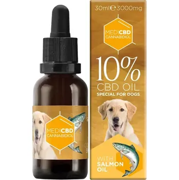 Vyzkoušejte nový CBD olej pro psy s lososem od MediCBD.