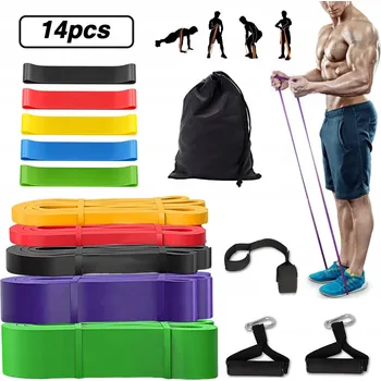 SADA 14 POSILOVACÍCH GUM POWER BAND ODPOROVÉ GUMY