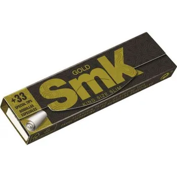 Balení 33 kusů jemných King Size papírků s King Size filtry.