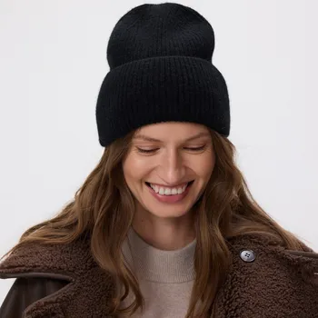 Čepice Reserved - Čepice s kašmírem - černý - 165FD-99M - 165FD-99M-ONE