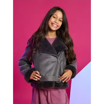 Dívčí bunda Sinsay - Motorkářská bunda - šedá - 516EZ-90X - 516EZ-90X-152