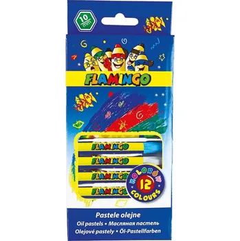 Pastelka Olejové pastelky 12 kol. Flamingo