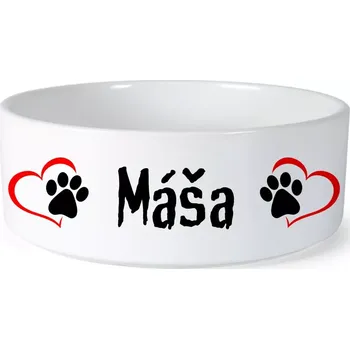 Miska pro psa Miska pro psa se jménem Máša (Keramická miska na krmivo pro psy)