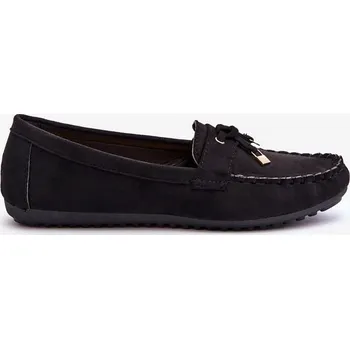 Dámské mokasíny Klasické semišové mokasíny Černá Good Time 36