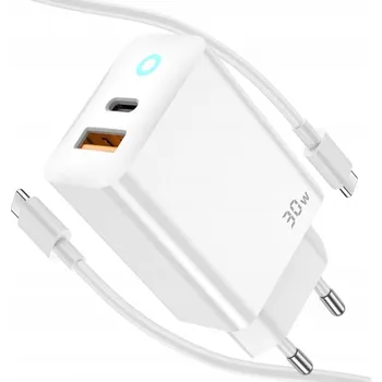 RYCHLÁ SÍŤOVÁ NABÍJEČKA 30W QUICK CHARGE USB PD USB-C UNIVERZÁLNÍ