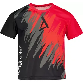 Dětské funkční triko premium ALTISPORT VOJ/ALK006TR01 ČERNÁ/ČERVENÁ 158